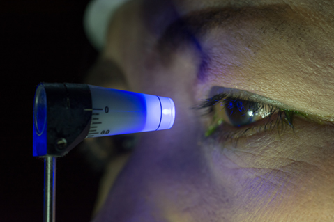 Intraocular Pressure Test close up